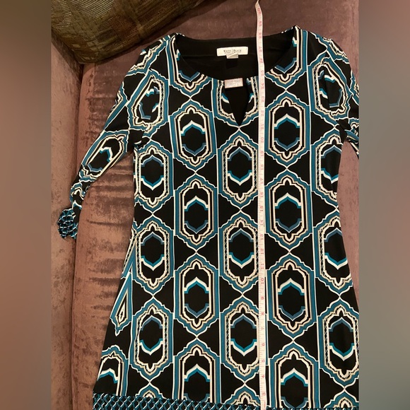 White House Black Market Geometric Patterned Dress Size XXS - Picture 7 of 8